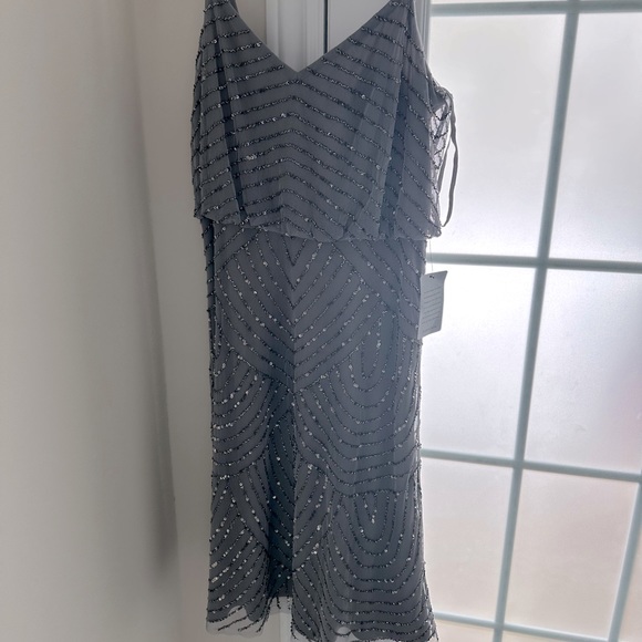 Adrianna Papell sequined scalloped dress - Picture 1 of 10